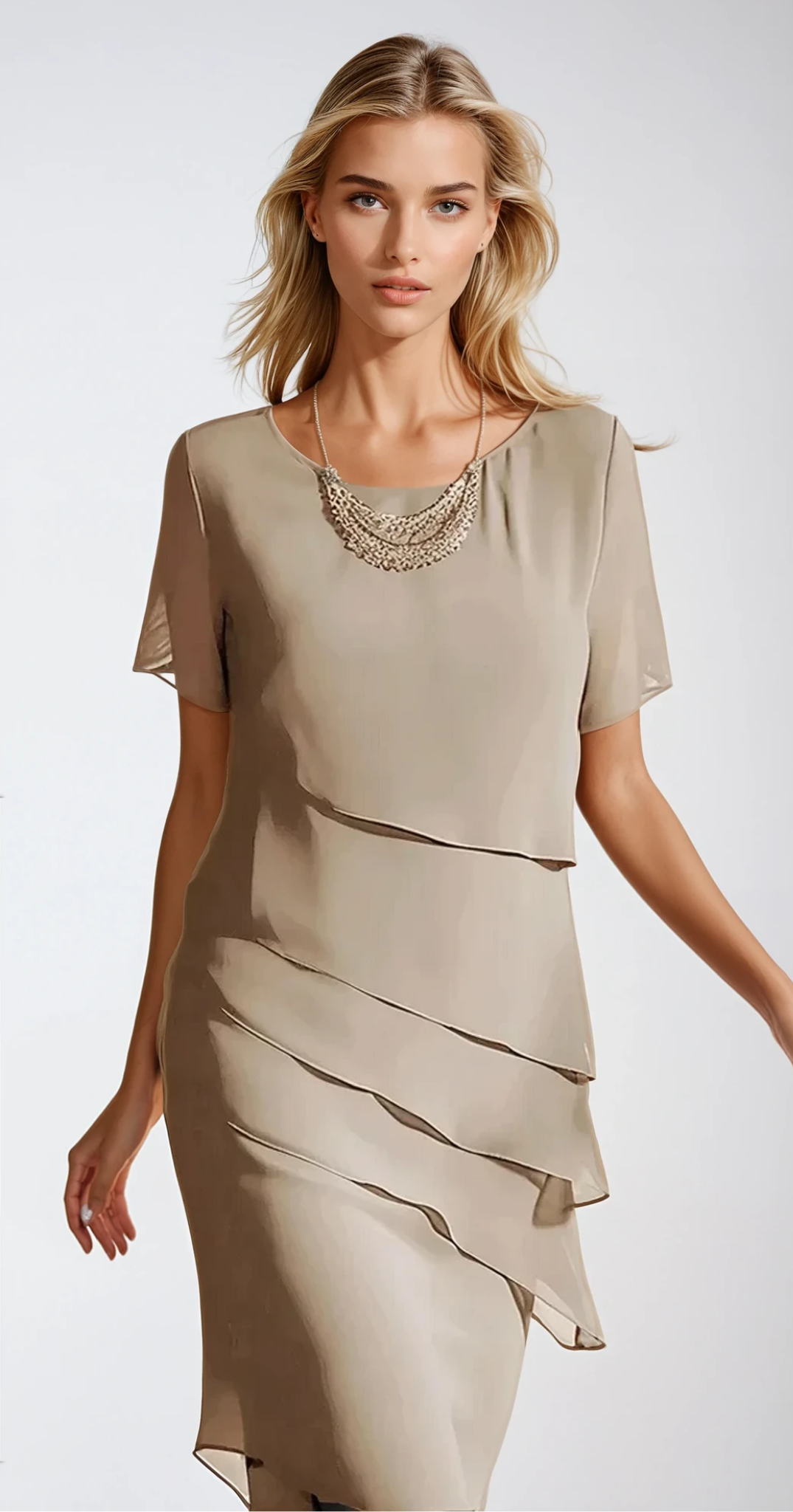 Women's Chiffon Summer Dress Elegant Flowing Fabric for Cocktail and Formal Occasions 0