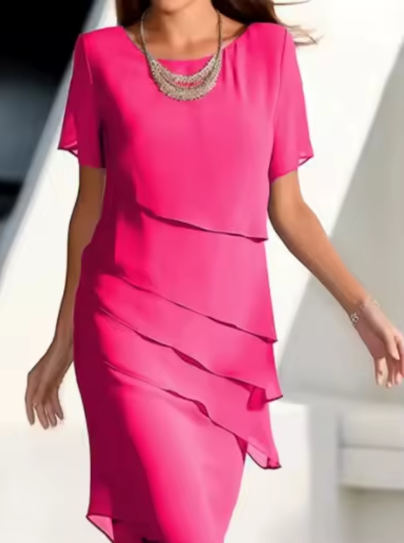 Women's Chiffon Summer Dress Elegant Flowing Fabric for Cocktail and Formal Occasions 4