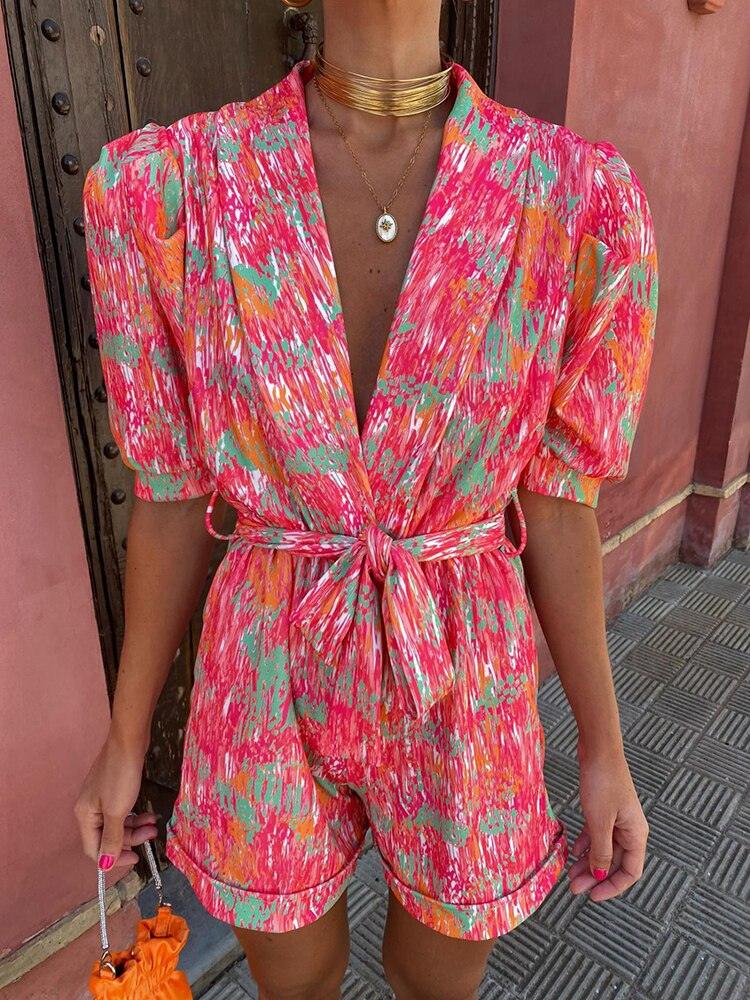 Women's Colorful Jumpsuit Elegant Fit Vibrant Soft Fabric 3
