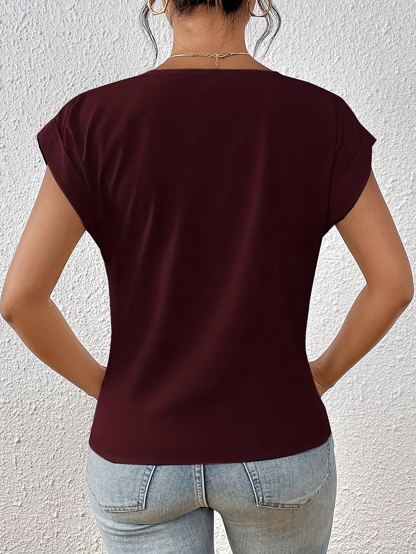 Women's Going Out Top V-Neck Knot Elegant Design Lightweight Micro-Elastic Knit S-2XL 8