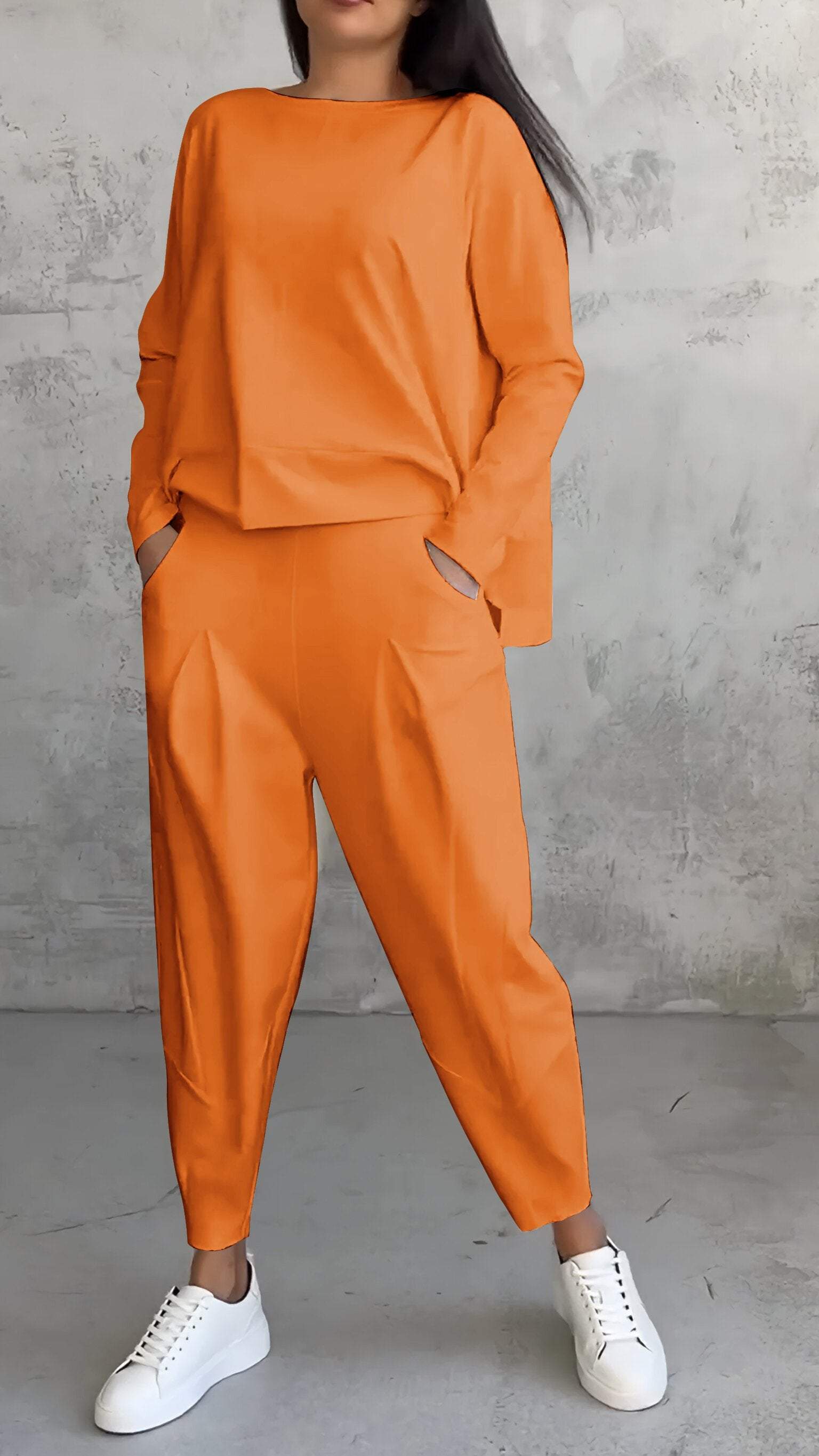 Women's Long Sleeve Jumpsuit Round Neck Soft Fabric Chic Design Sizes S to 5XL 7