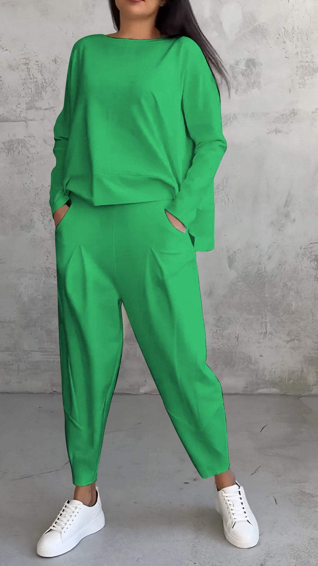 Women's Long Sleeve Jumpsuit Round Neck Soft Fabric Chic Design Sizes S to 5XL 9