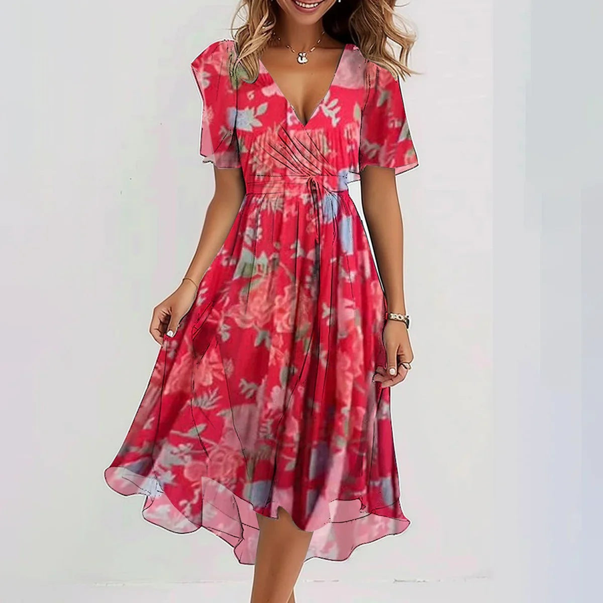 Women's Summer Dress White Lightweight Elegant Plus Size Available 1