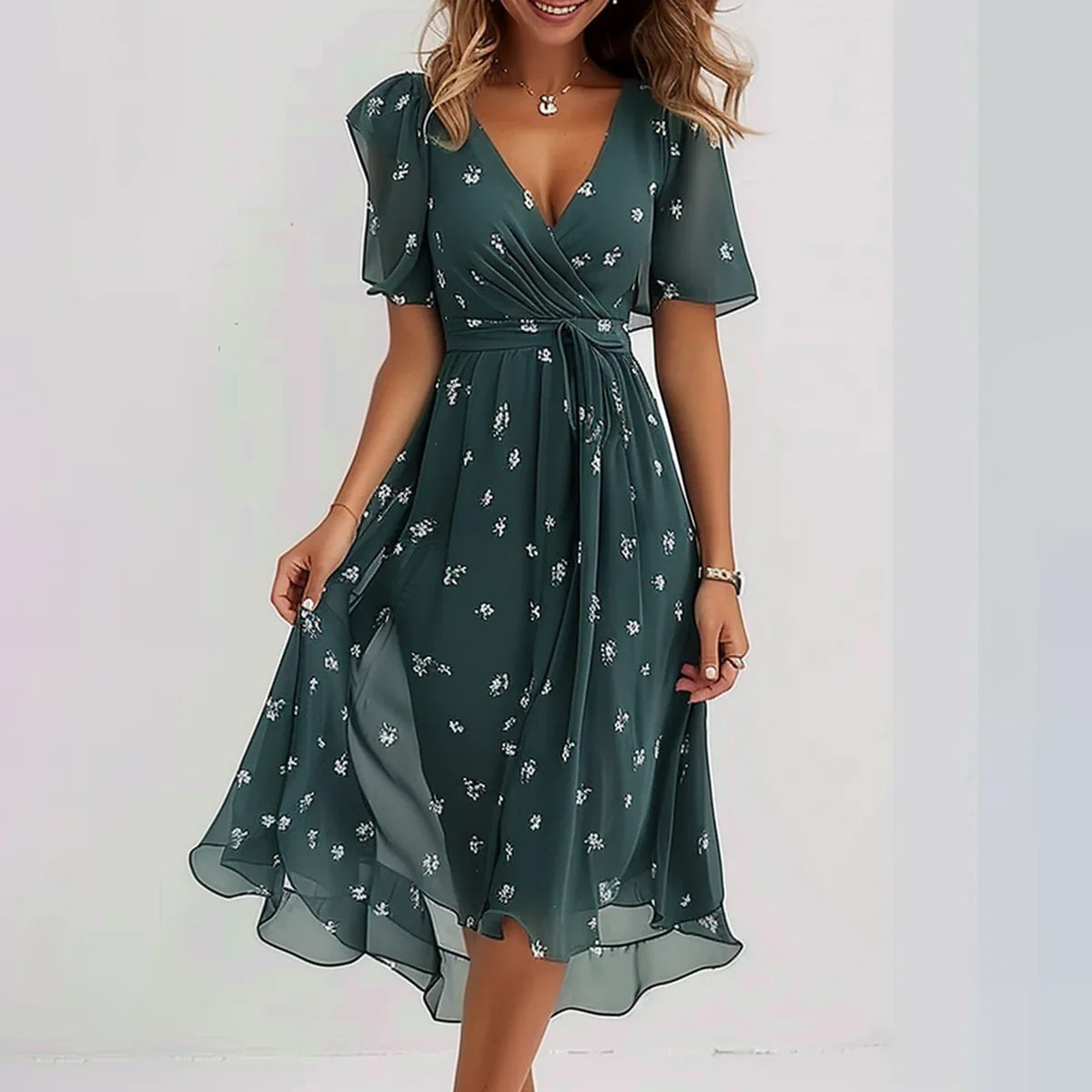 Women's Summer Dress White Lightweight Elegant Plus Size Available 4